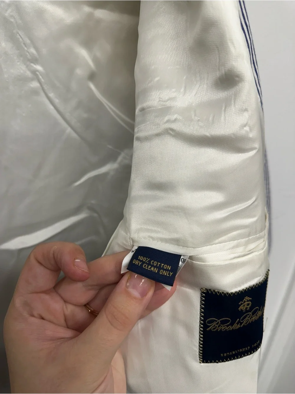 Brooks Brothers Classic Fit Cotton Seersucker 1818 Suit Coat